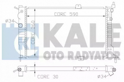 KALE OTO RADYATOR 371000 -  Радиатор, охлаждение двигателя